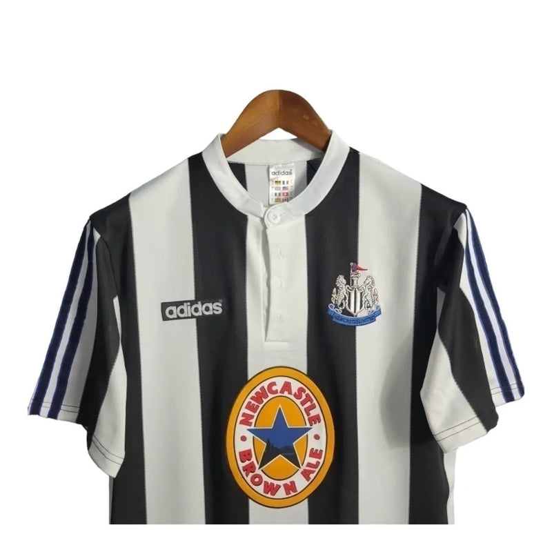 Camisa Newcastle Retrô 97/99 - Adidas Masculina - Branca com listras pretas