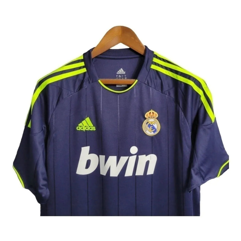 Camisa Retrô Real Madrid Goleiro 11/12 - Masculina Adidas - Azul com detalhes em amarelo