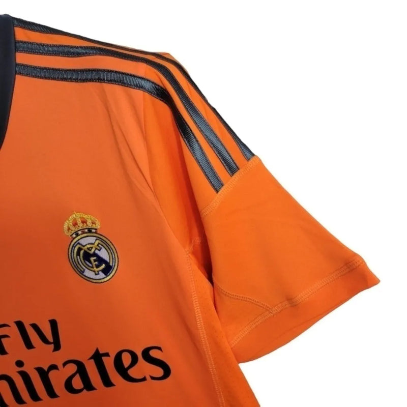 Camisa Retrô Real Madrid II 13/14 - Masculina Adidas - Laranja com detalhes em cinza