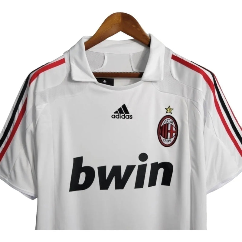 Camisa Retrô AC Milan II 2007/2008 - Masculina Adidas - Branca com detalhes em vermelho e preto