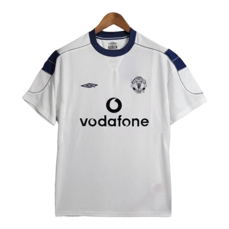 Camisa Retrô Manchester United II 99/00 - Masculina Umbro - Branca com detalhes em azul