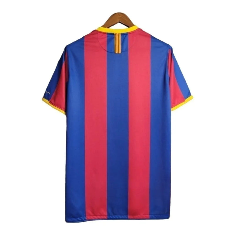 Camisa Retrô Barcelona I 10/11 - Masculina Nike - Azul e vermelha com detalhes em amarelo