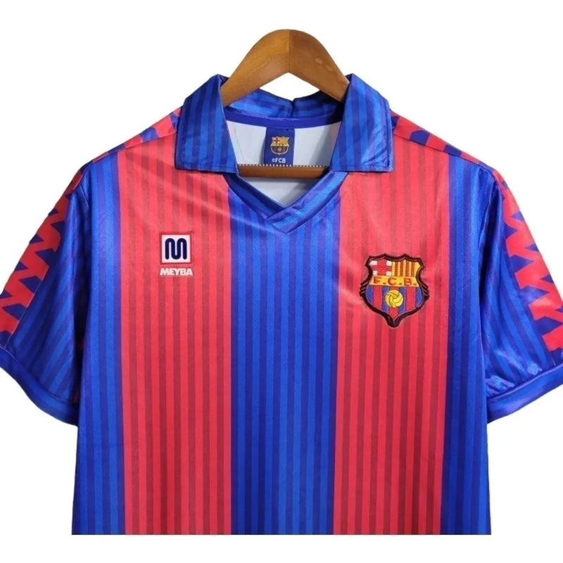 Camisa Retrô Barcelona I 1992 - Masculina Meyba - Azul e vermelha