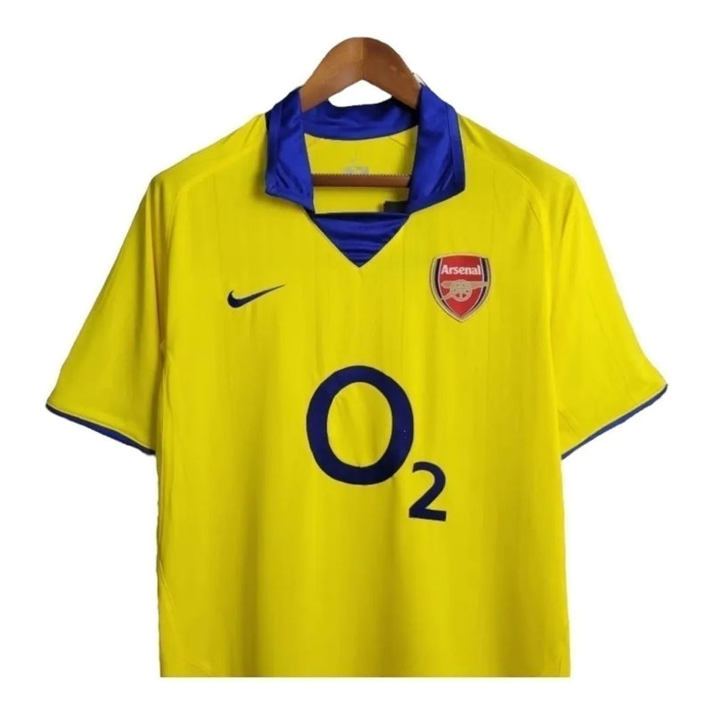 Camisa Retrô Arsenal II 2003/2004 - Masculina Nike - Amarela com detalhes em azul