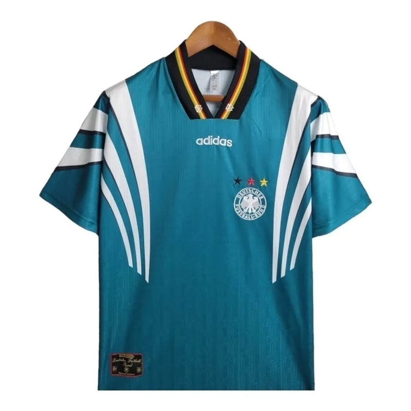 Camisa Retrô Seleção da Alemanha II 1996 - Masculina Adidas - Verde com detalhes em branco