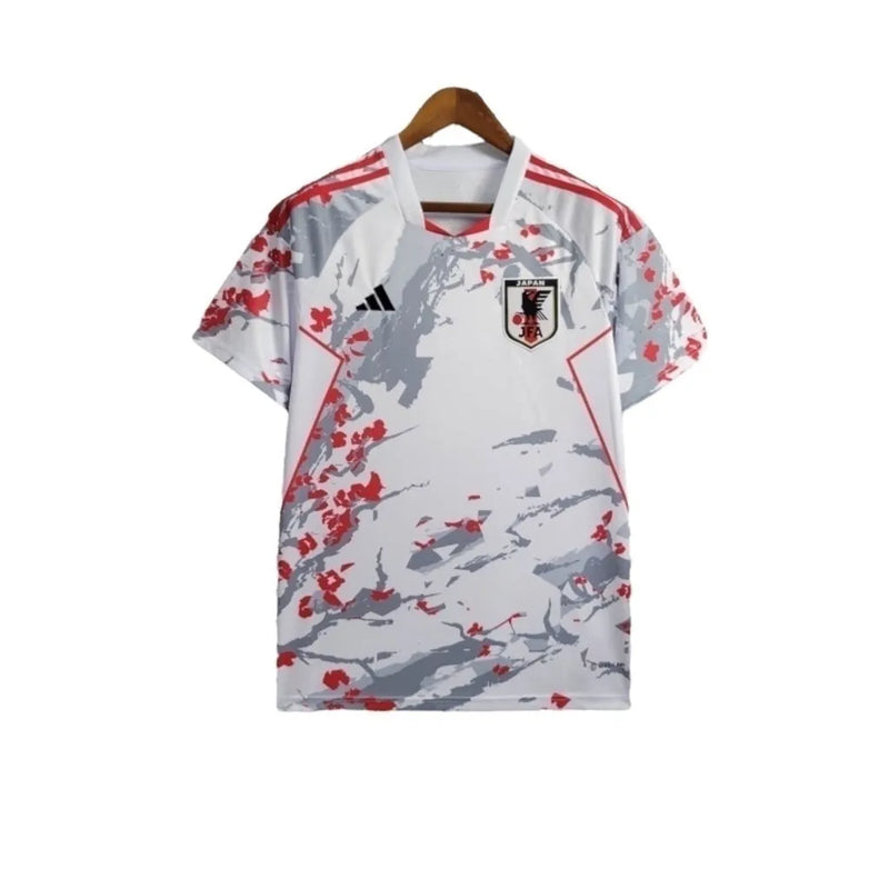 Camisa Japão Edição especial 24/25 - Torcedor Adidas Masculina - Branca com detalhes em cinza e vermelho