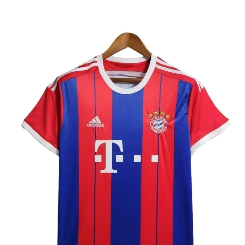 Camisa Retrô Bayern de Munique I 2014/2015 - Masculina Adidas - Azul e vermelha