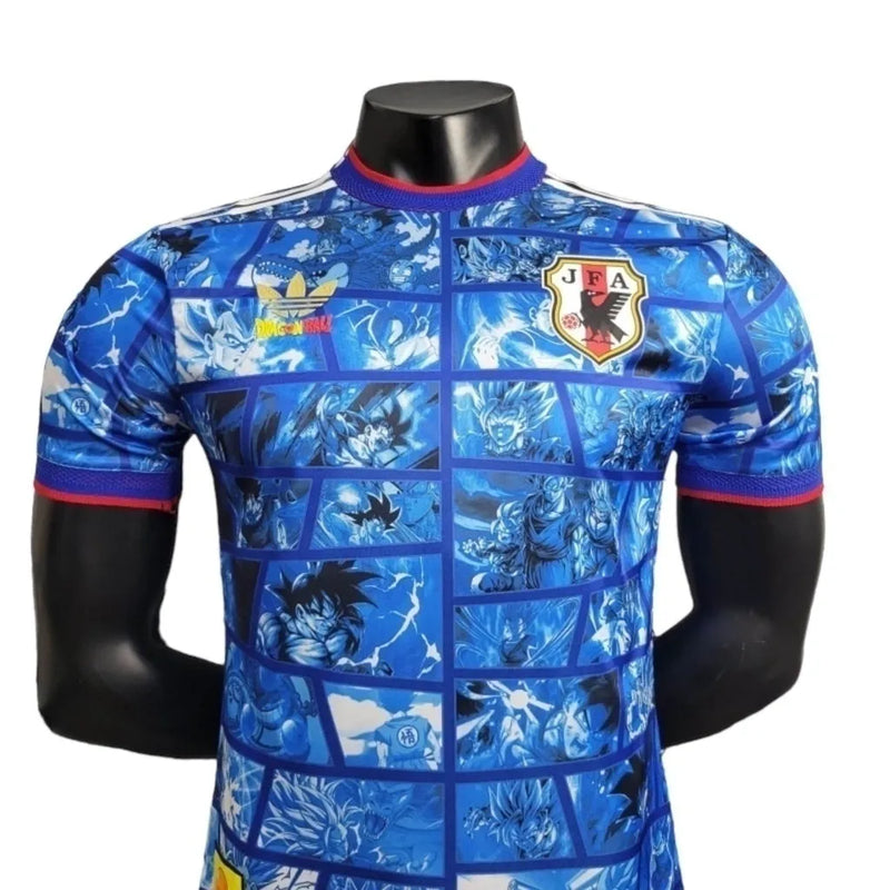 Camisa Japão Edição especial Anime 24/25 - Jogador Adidas Masculina - Azul com desenhos do Dragon Ball