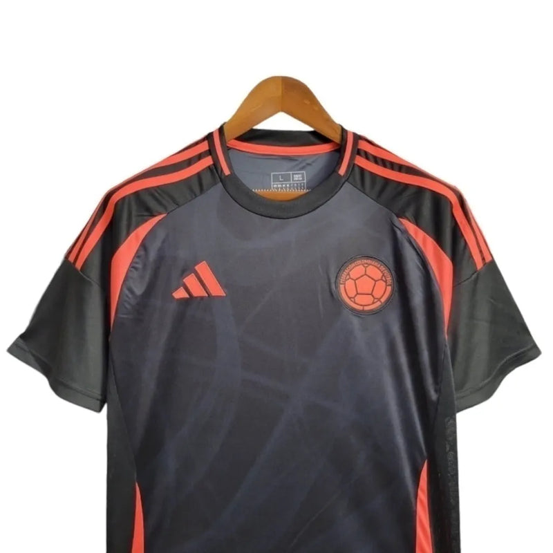 Camisa Colômbia II 24/25 - Torcedor Adidas Masculina - Preta com detalhes em vermelho