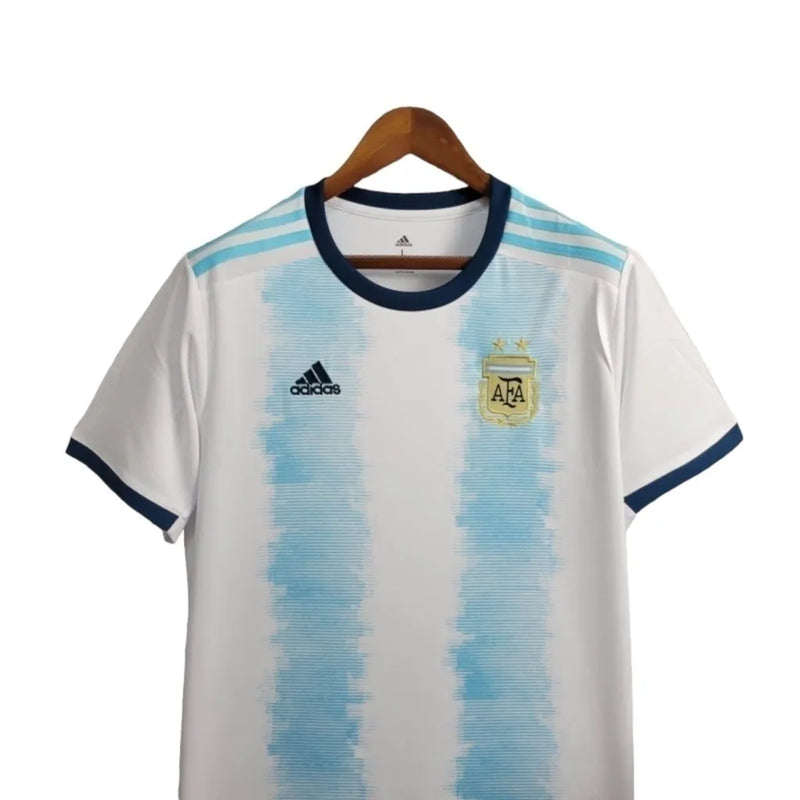 Camisa Retrô Seleção da Argentina I 2019 - Adidas Masculina - Branca com detalhes em azul