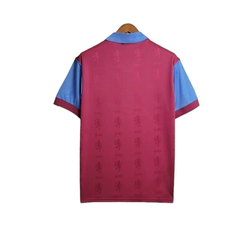 Camisa Aston Villa I 1995/1997 - Reebok Masculina - Vinho com detalhes em azul