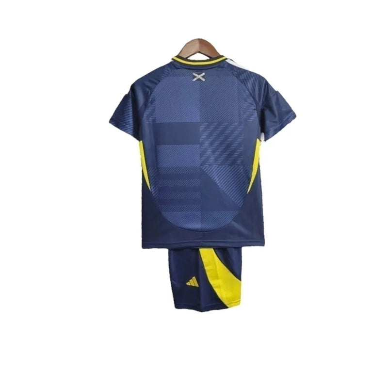 Kit Infantil Escócia I 24/25 - Azul com detalhes em amarelo