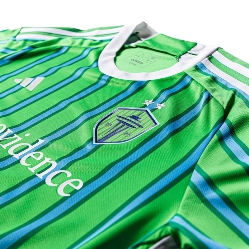 Camisa Seattle Sounders I 24/25 - Torcedor Adidas Masculina - Verde com detalhes em branco