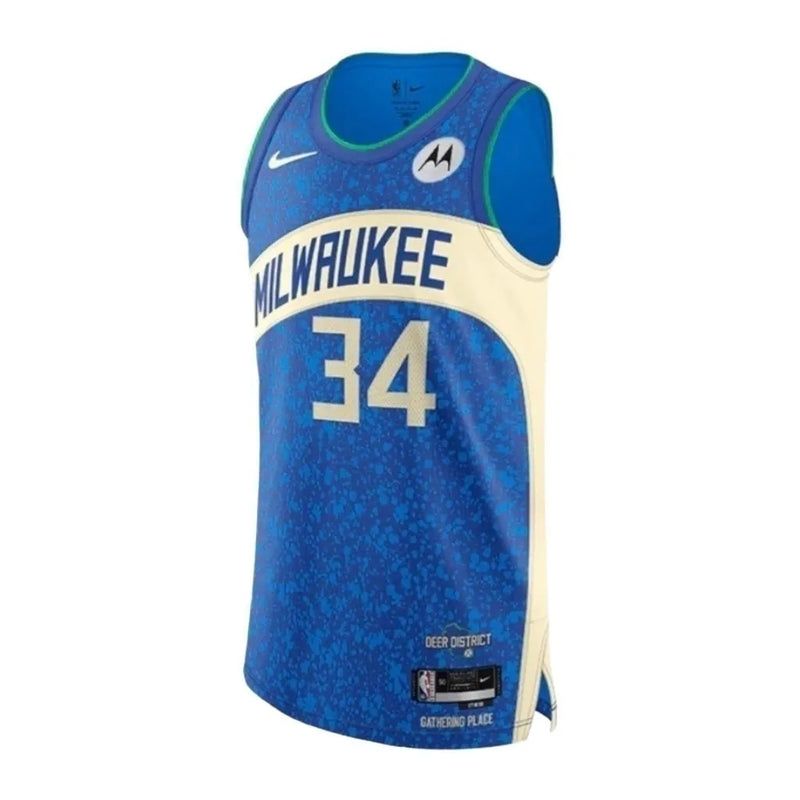 Camiseta Regata NBA Milwaukee Bucks 23/24 - Masculina Nike - Azul