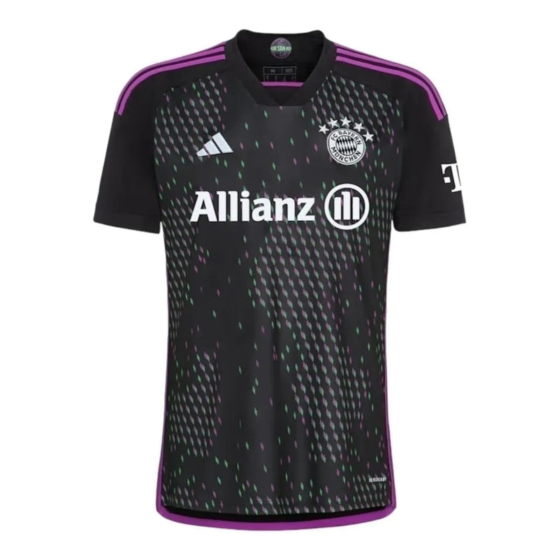 Camisa Bayern de Munique II 23/24 - Torcedor Adidas Feminina - Preta com detalhes em branco e roxo