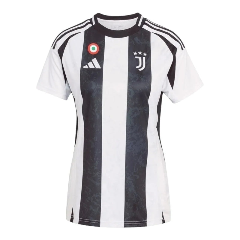 Camisa Juventus I 24/25 - Torcedor Adidas Feminina - Preta e branca