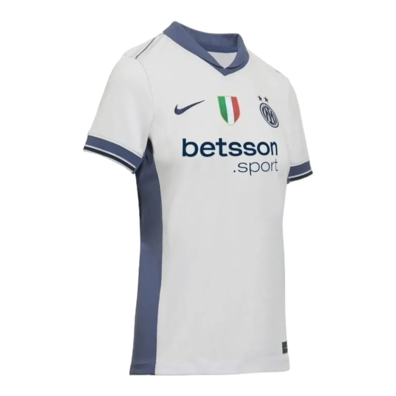 Camisa Inter de Milão II 24/25 - Torcedor Nike Feminina - Branca com detalhes em azul