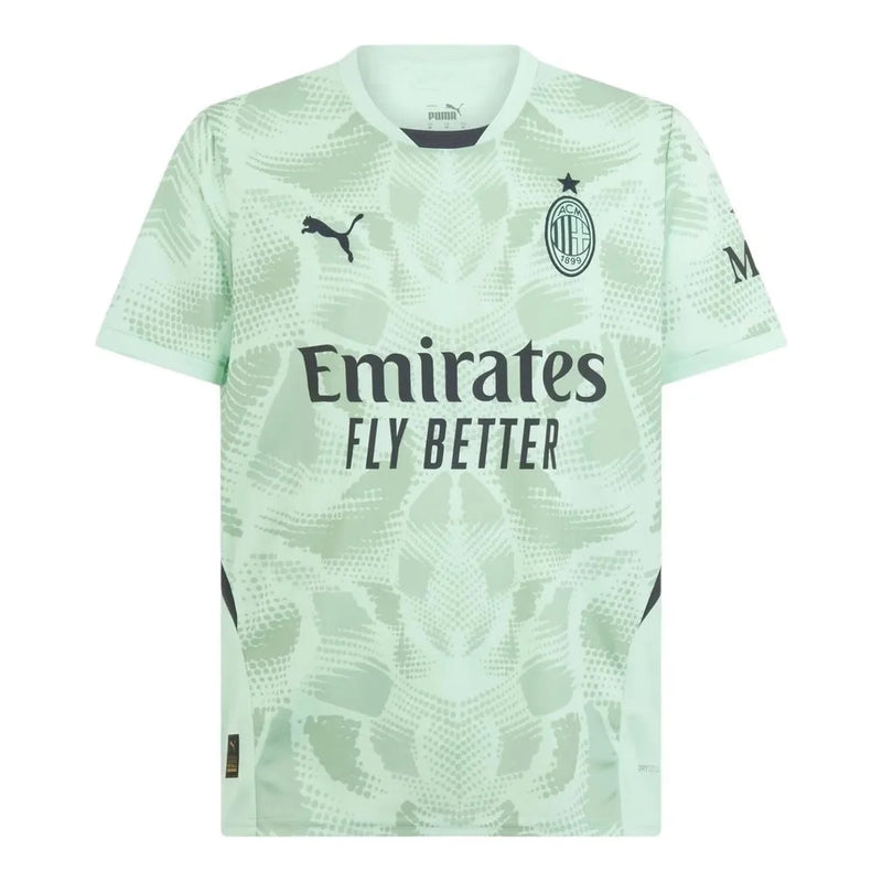 Camisa AC Milan Goleiro III 24/25 - Torcedor Puma Masculina - Verde com detalhes em cinza