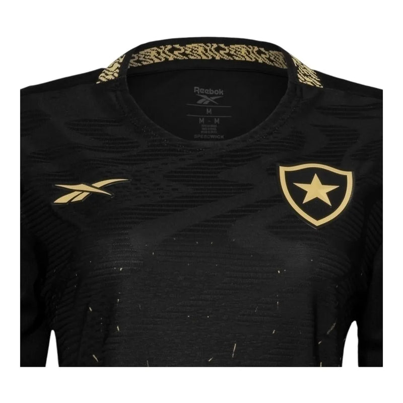 Camisa Botafogo II 24/25 - Torcedor Reebok Feminina - Preta com detalhes em dourado