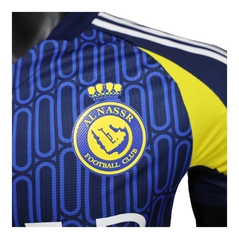 Camisa Al-Nassr II 24/25 - Jogador Adidas Masculina - Azul com detalhes em amarelo e branco