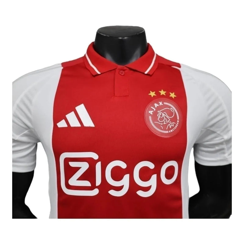 Camisa Ajax I 24/25 - Jogador Adidas Masculina - Branca e vermelha