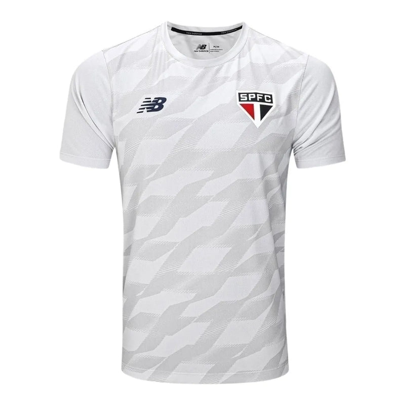 Camisa São Paulo Treino 24/25 - Torcedor New Balance Masculina - Branca com detalhes em cinza