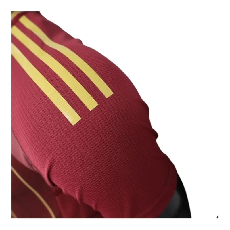 Camisa Roma I 24/25 - Jogador Adidas Masculina - Vermelha com detalhes em amarelo