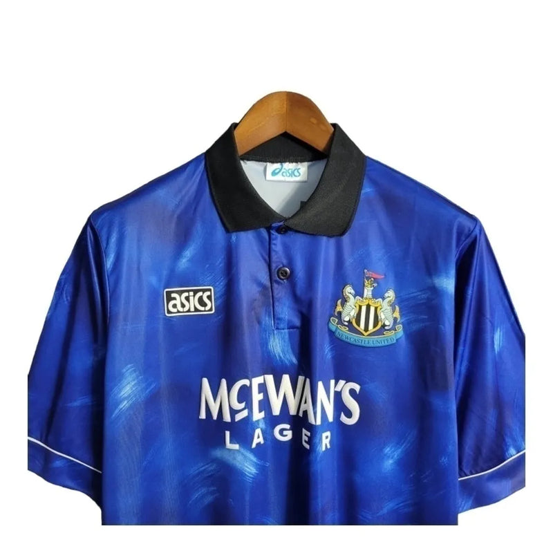 Camisa Newcastle United II Retrô 93/95 - Asics Masculina - Azul com detalhes em preto