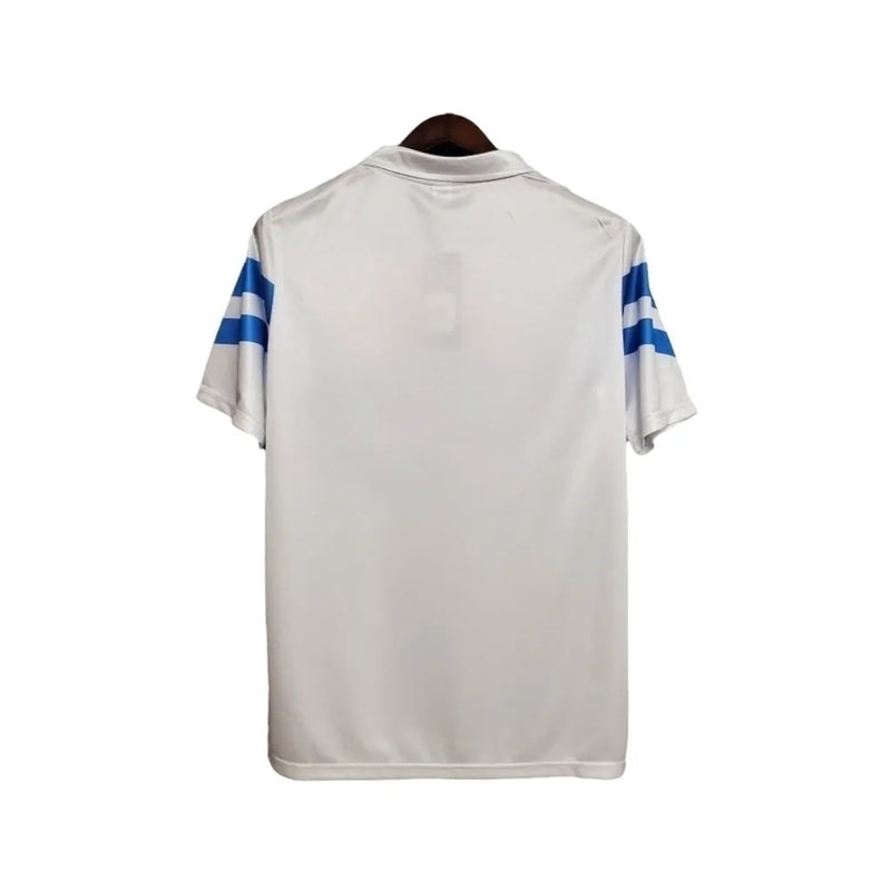 Camisa Retrô Napoli II 1988/1989 - Ennere Masculina - Branca com detalhes em azul