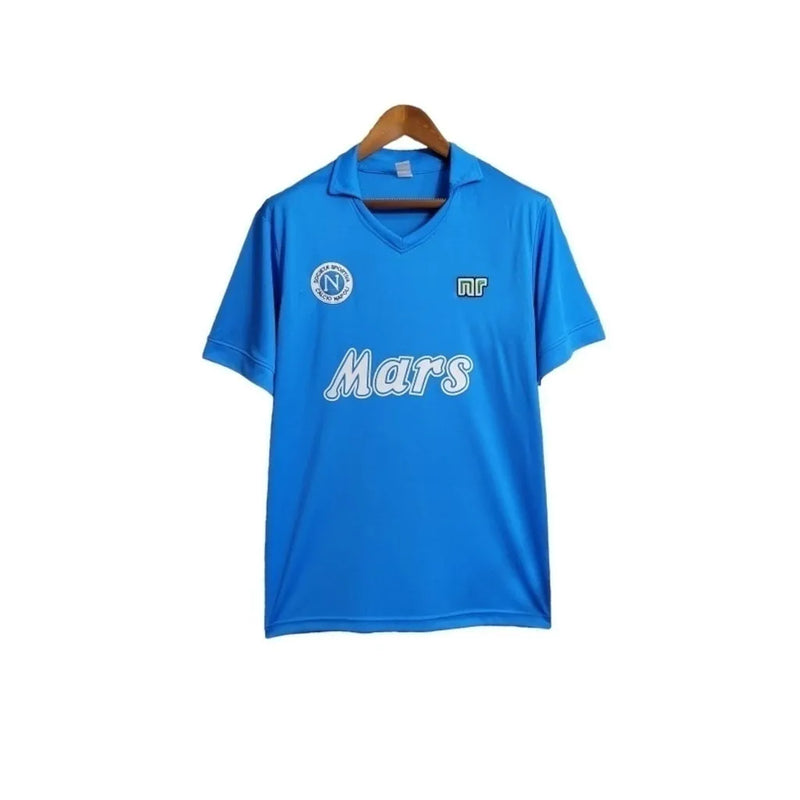 Camisa Retrô Napoli I 1988/1989 - Ennere Masculina - Azul