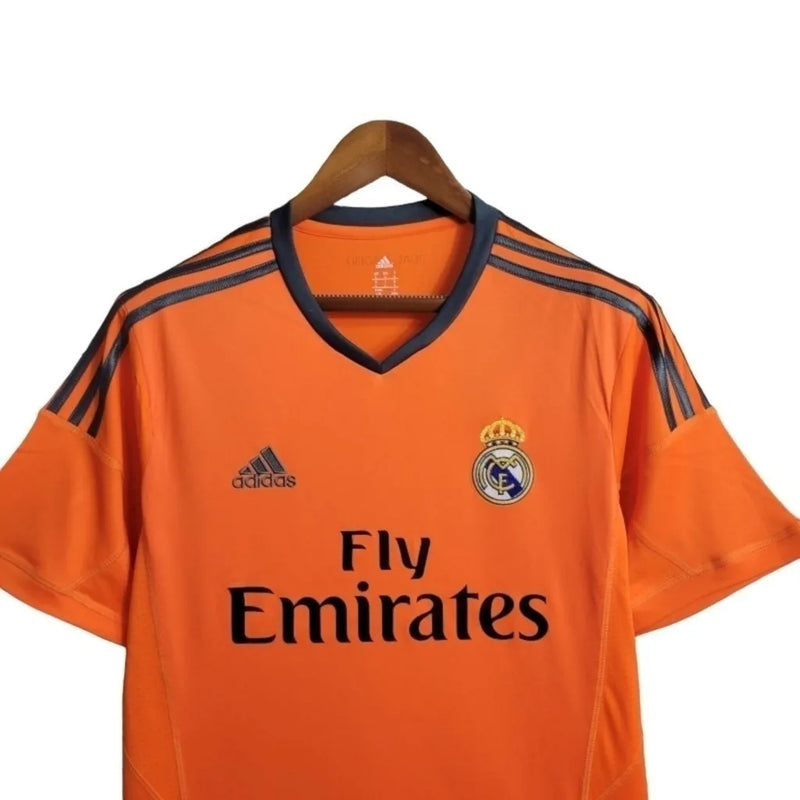 Camisa Retrô Real Madrid II 13/14 - Masculina Adidas - Laranja com detalhes em cinza