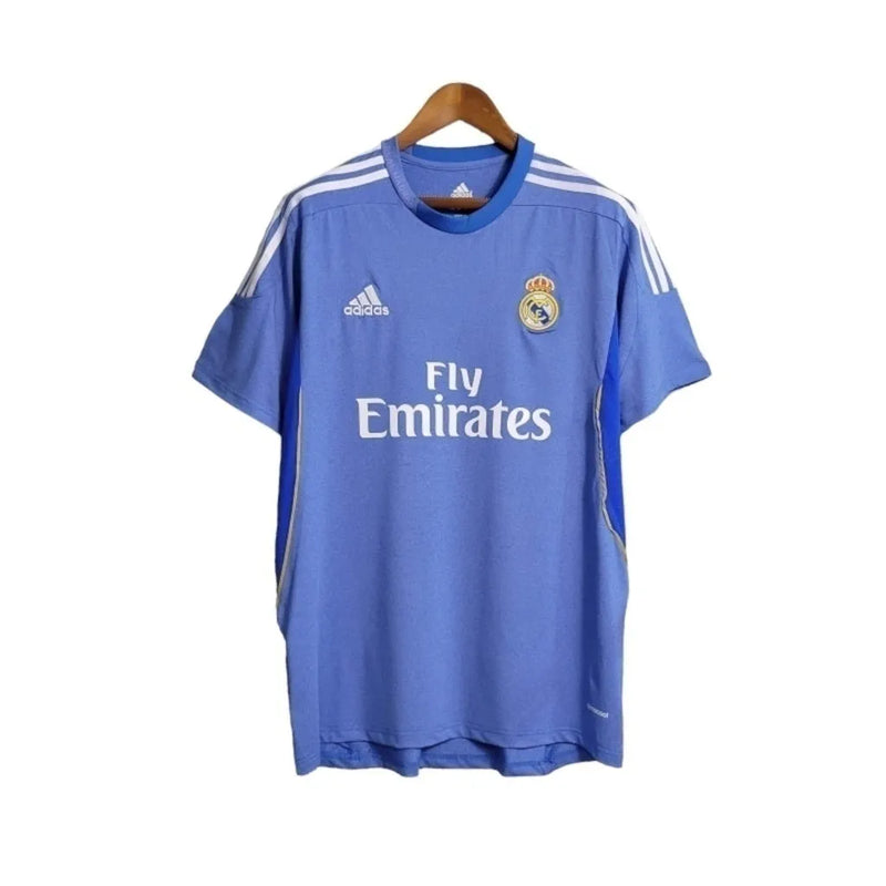 Camisa Retrô Real Madrid II 13/14 - Masculina Adidas - Azul com detalhes em branco