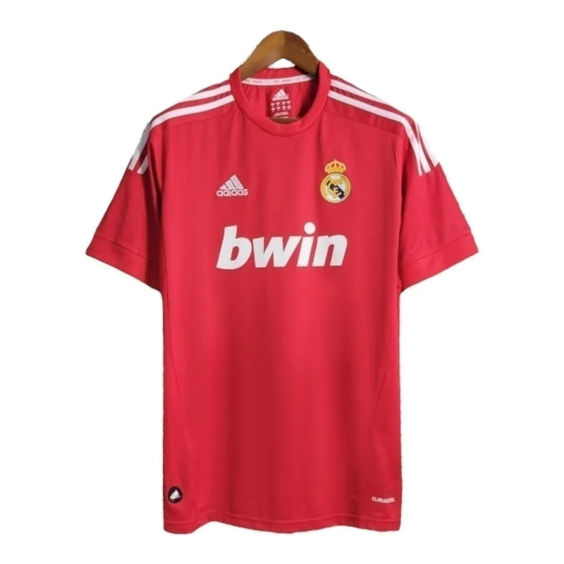 Camisa Retrô Real Madrid II 11/12 - Masculina Adidas - Vermelha com detalhes em branco