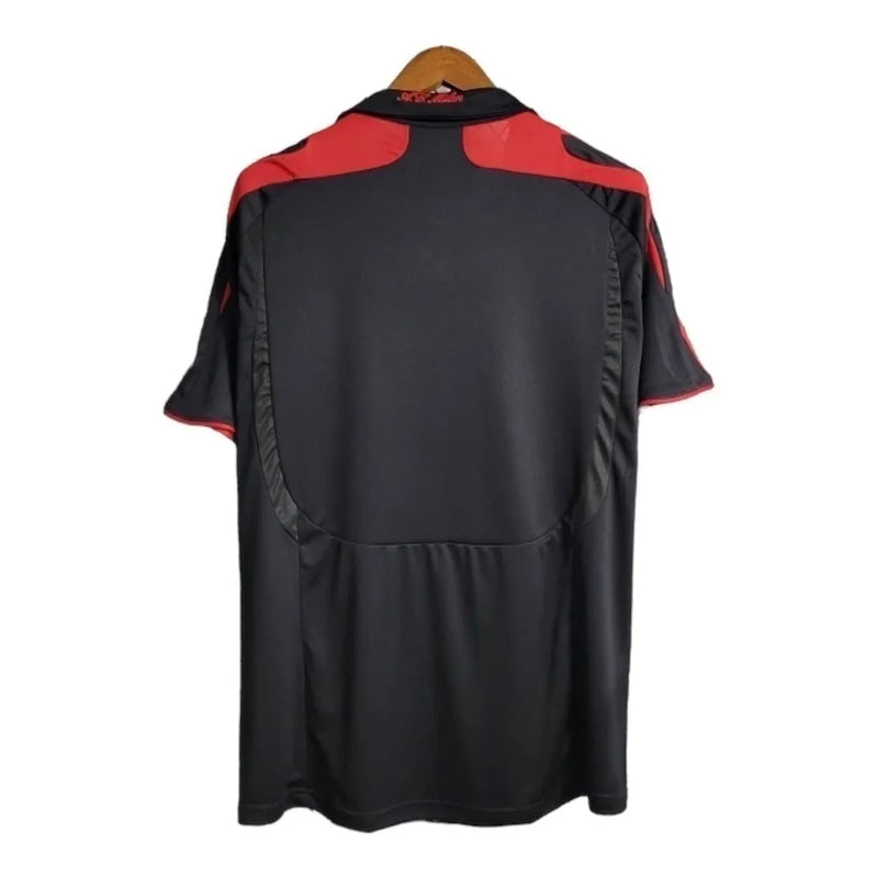 Camisa Retrô AC Milan II 2007/2008 - Masculina Adidas - Preta com detalhes em vermelho