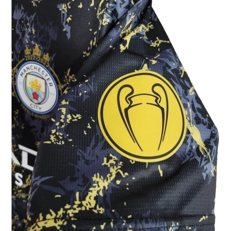 Camisa Manchester City Edição especial 23/24 - Torcedor Puma Masculina - Preta com detalhes em azul e dourado