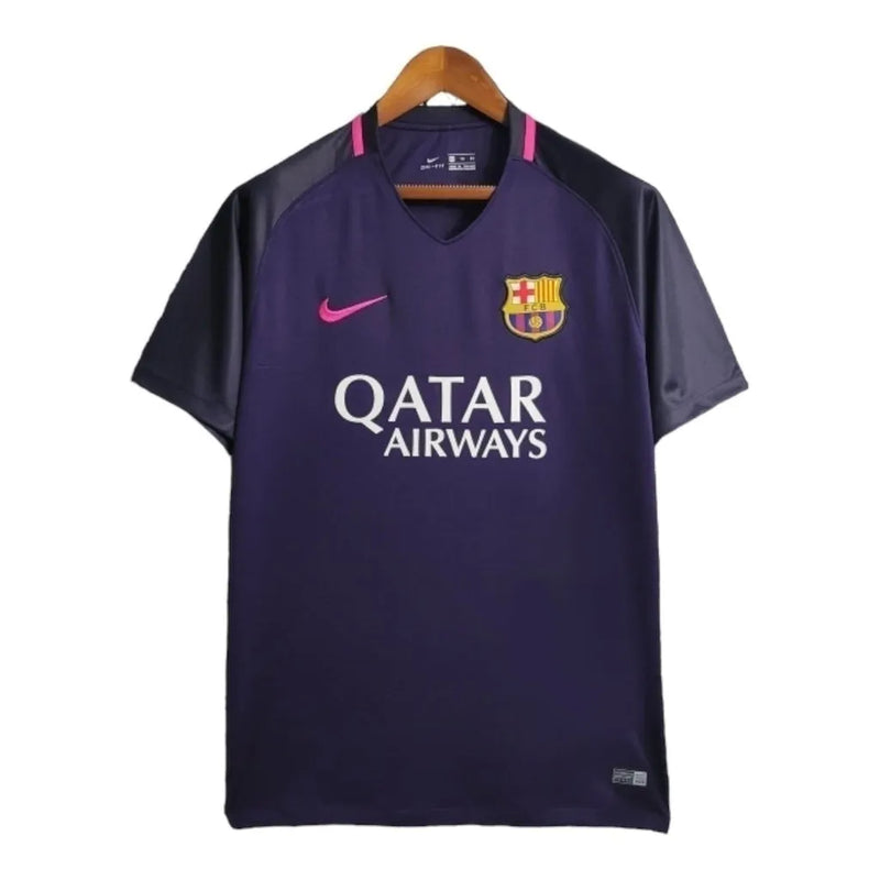 Camisa Retrô Barcelona II 16/17 - Masculina Nike - Roxa com detalhes em rosa