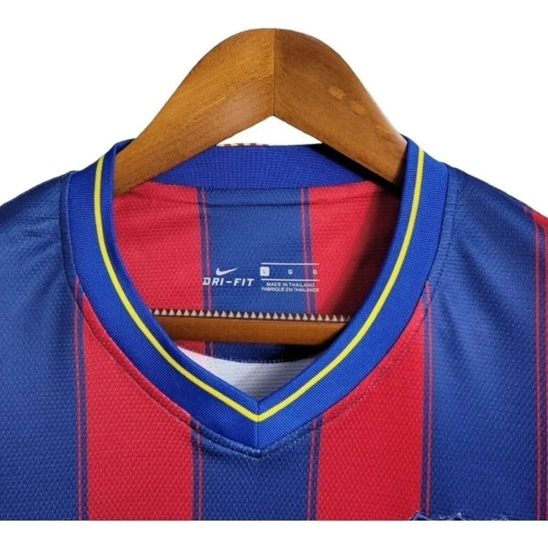 Camisa Retrô Barcelona I 09/10 - Masculina Nike - Vermelha e azul