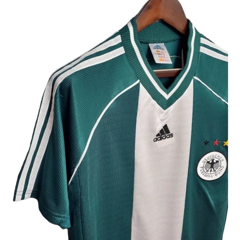 Camisa Retrô Seleção da Alemanha II 1998 - Masculina Adidas - Branca e verde