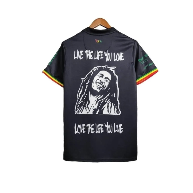 Camisa Ajax Edição Especial 23/24 - Torcedor Adidas Masculina - Preta com detalhes em homenagem ao Bob Marley