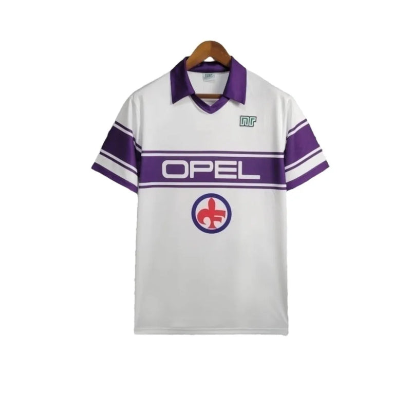 Camisa Retrô Fiorentina II 1984/1985 - Masculina Ennere - Branca com detalhes em roxo