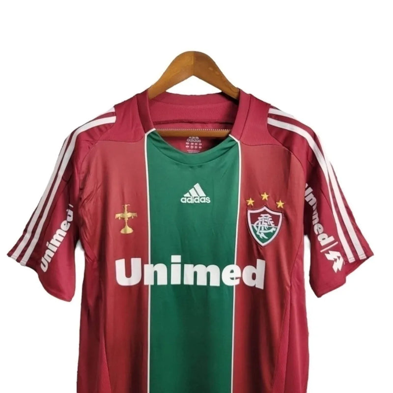 Camisa Retrô Fluminense I 2010 - Adidas Masculina - Vermelha com detalhes em branco