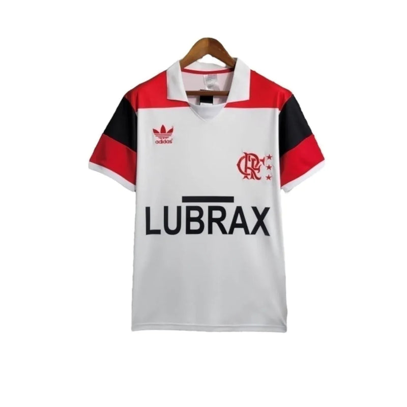 Camisa Retrô Flamengo II 1986 - Adidas Masculina - Branca com detalhes em vermelho