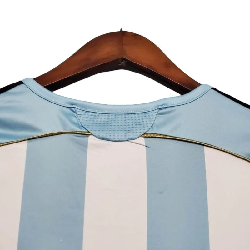 Camisa Retrô Seleção da Argentina I 2006 - Masculina Adidas - Azul com detalhes em branco e preto