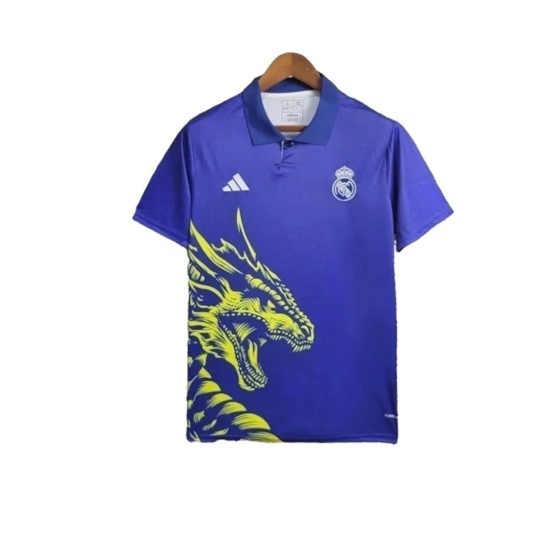 Camisa Japão Edição especial 24/25 - Torcedor Adidas Masculina - Azul com desenho de Dragão em amarelo