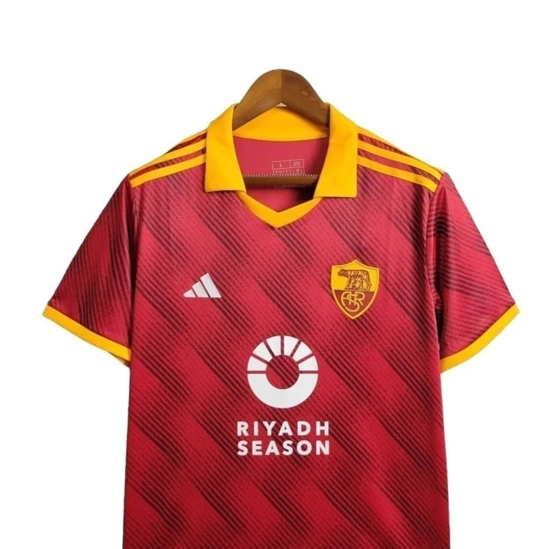 Camisa Roma Edição especial 23/24 - Torcedor Adidas Masculina - Vermelha com detalhes em amarelo