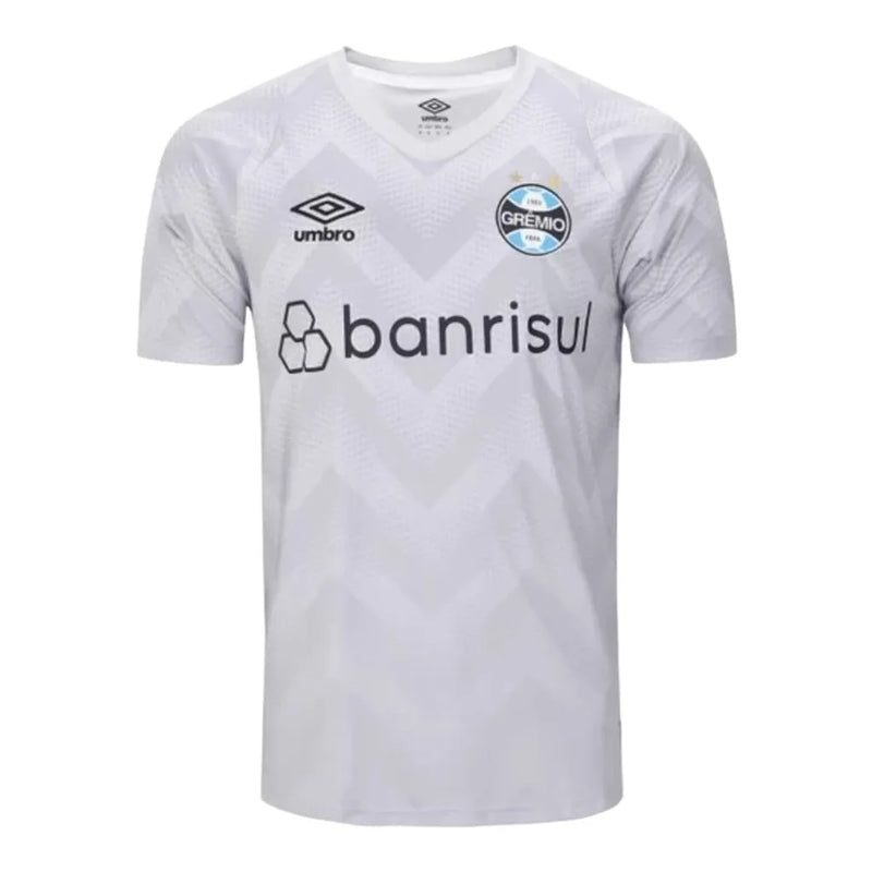 Camisa Grêmio Goleiro 24/25 - Torcedor Umbro Masculina - Branca com detalhes em cinza