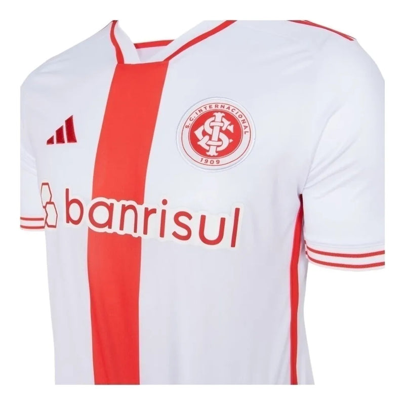 Camisa Internacional II 24/25 - Torcedor Adidas Masculina - Branca com detalhes em vermelho