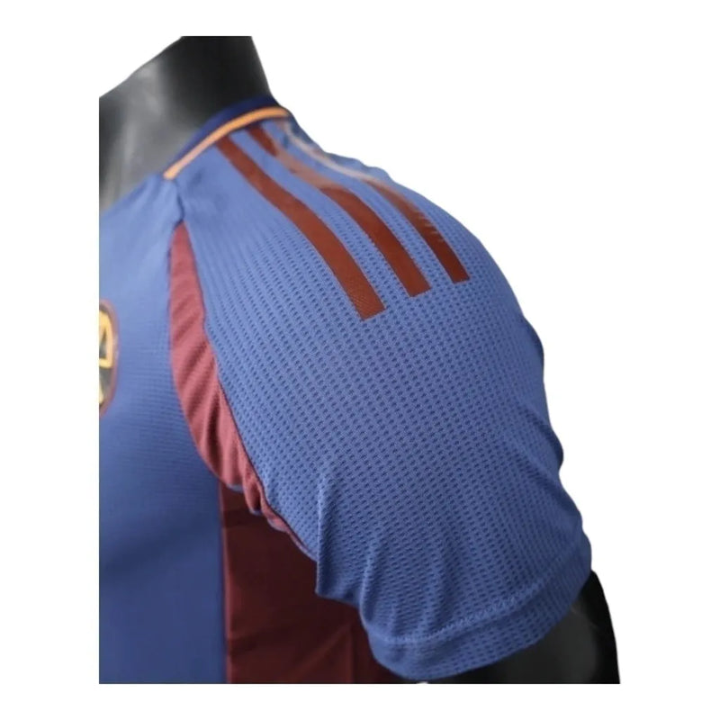 Camisa Roma III 24/25 - Jogador Adidas Masculina - Azul com detalhes em amarelo e vermelho