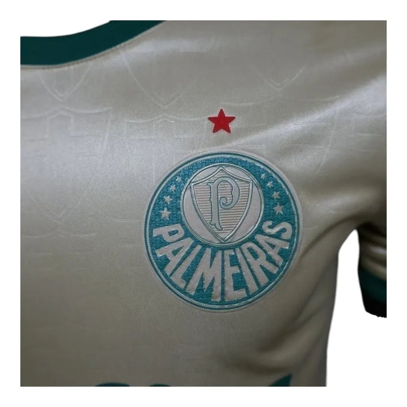 Camisa Palmeiras III 24/25 - Jogador Puma Masculina - Dourada com detalhes em verde