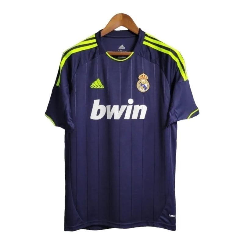 Camisa Retrô Real Madrid Goleiro 11/12 - Masculina Adidas - Azul com detalhes em amarelo